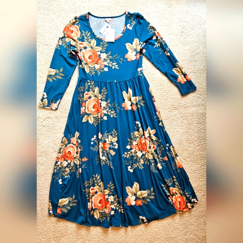 Lularoe Ryane Dress ~ Floral Rose